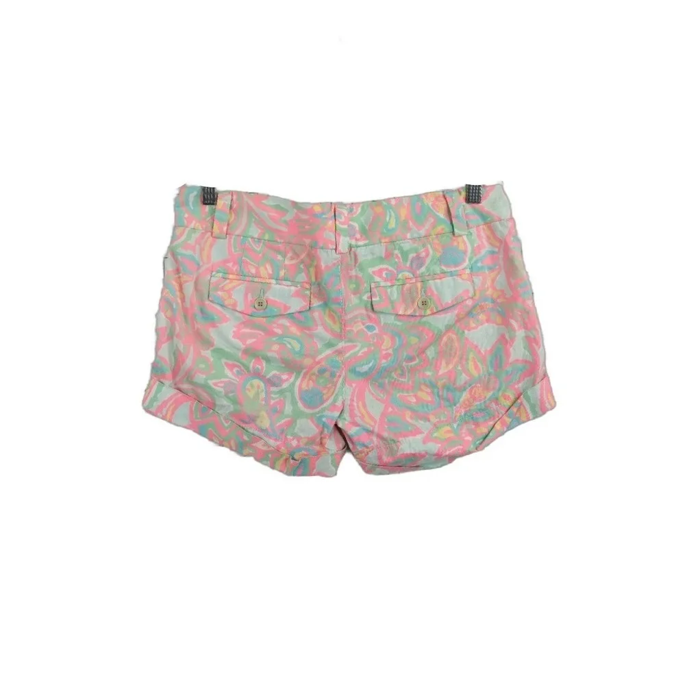 Lilly Pulitzer Barclay Shorts‎ Women's Size 4 Multicolor Paisley Floral